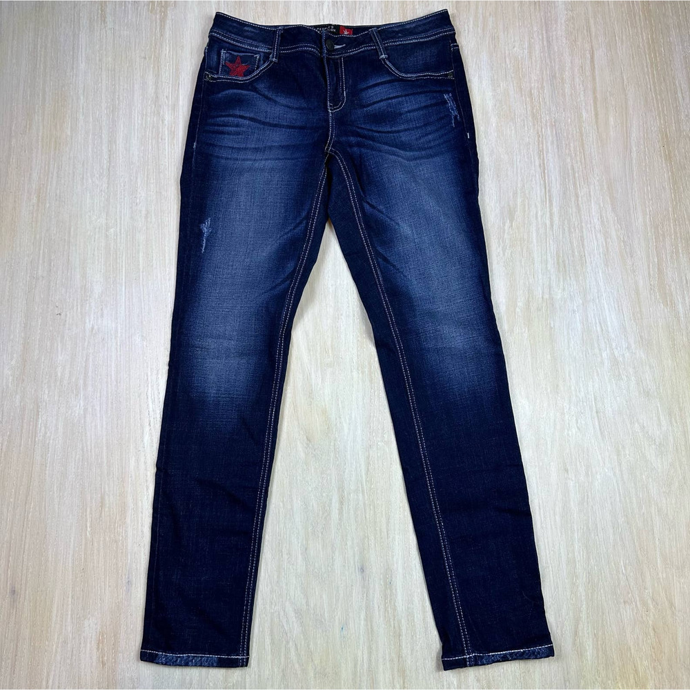 People's Liberation Skinny Low Rise Distressed Leg Denim Jeans Women's 9/10